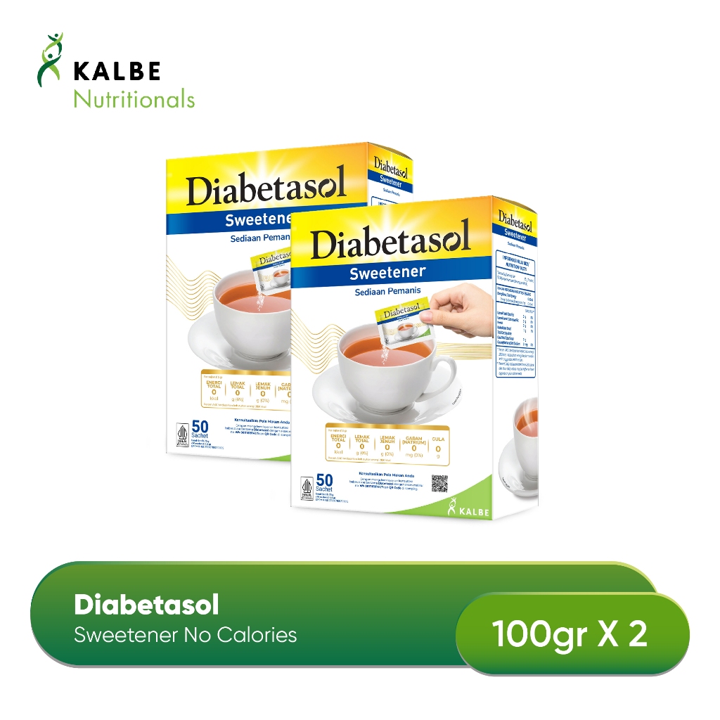 

Diabetasol Sweetener No Calories 100x1.5gr - Isi 2