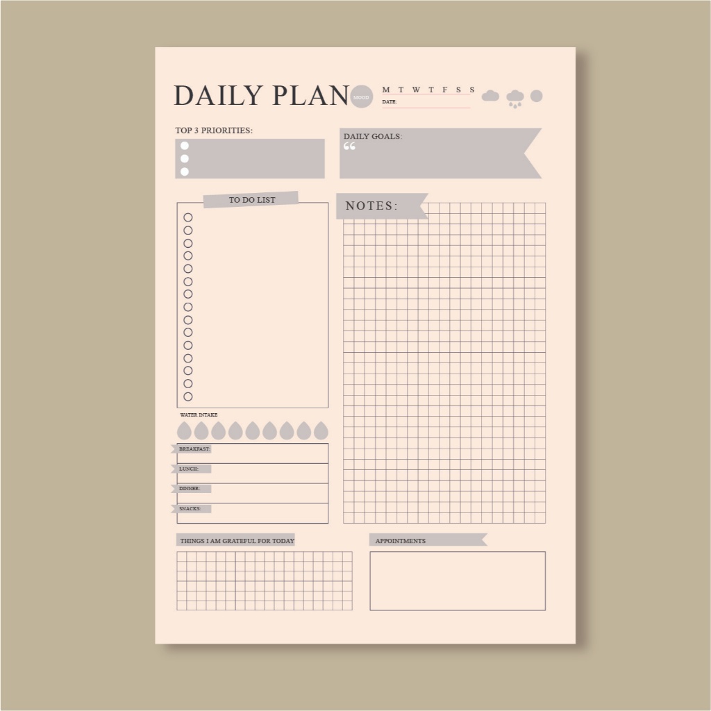 

Loose Leaf Planner A5 Bookpaper 72gsm 10 Lembar