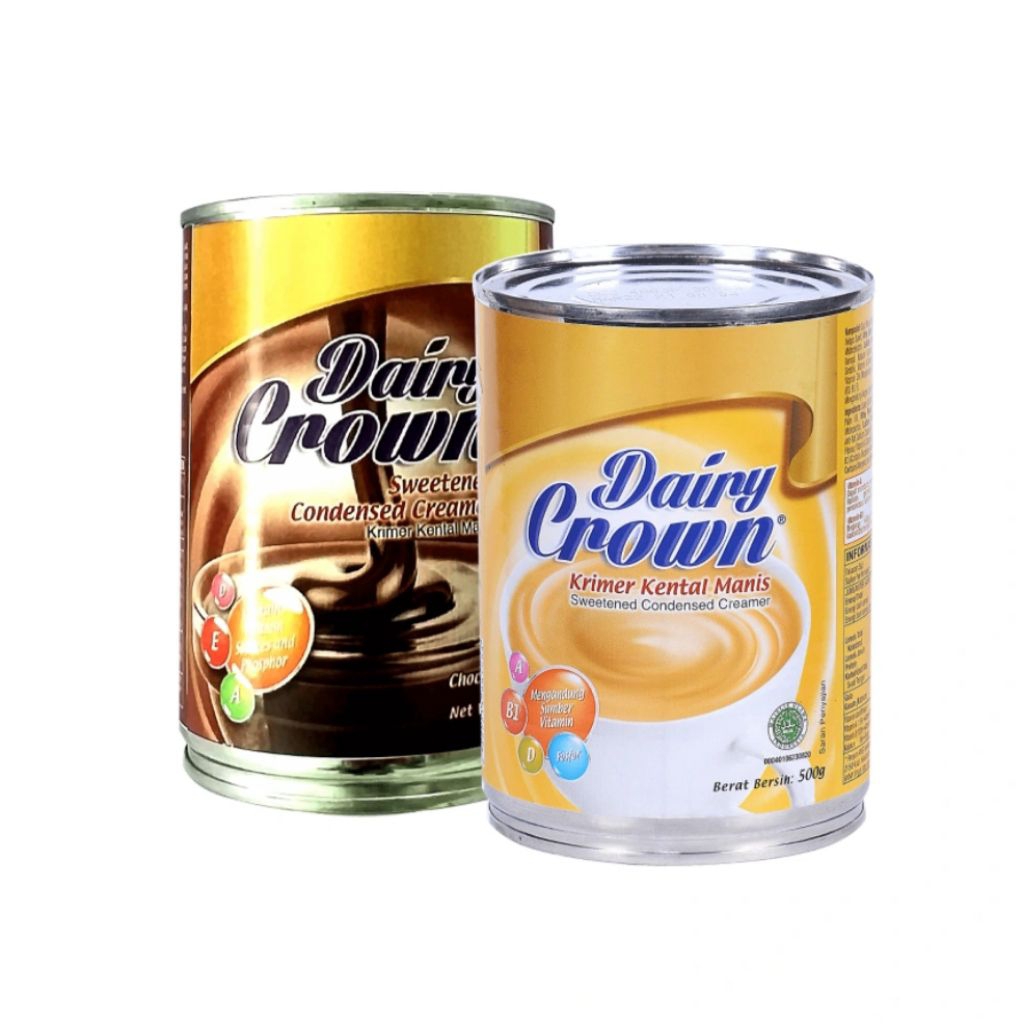 

Susu Krimer Kental Manis & Evaporasi Dairy Crown Kaleng 500gr
