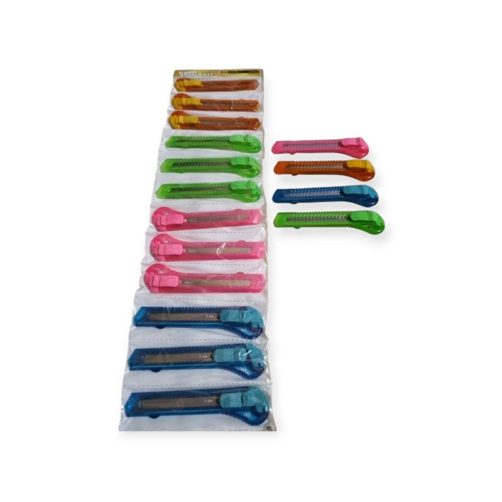 

pisau cutter besar 12pcs/later bening/kater warna/kater murah