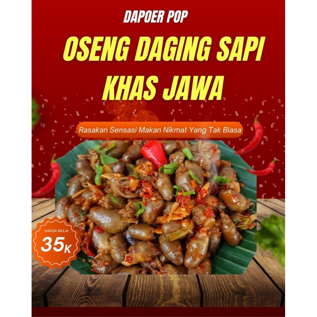 

(1Kg Oseng Sapi Pedas) OSENG DAGING SAPI PEDAS KHAS JAWA JAMINAN ENAK & TERMURAH 1Kg / 500Gr / 250Gr