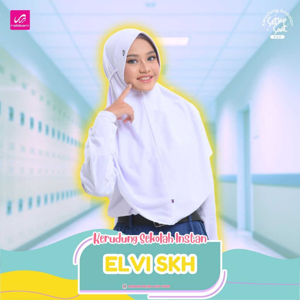 Rabbani - Kerudung Sekolah Instan Krd Elvi Skh