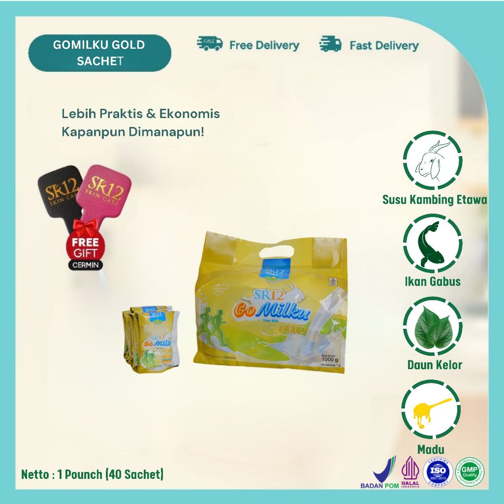 

SUSU KAMBING GOMILKU GOLD KEMASAN SACHET SR12 SUSU BUBUK TULANG OTOT SENDI UNTUK LANSIA SUSU PREMIUM