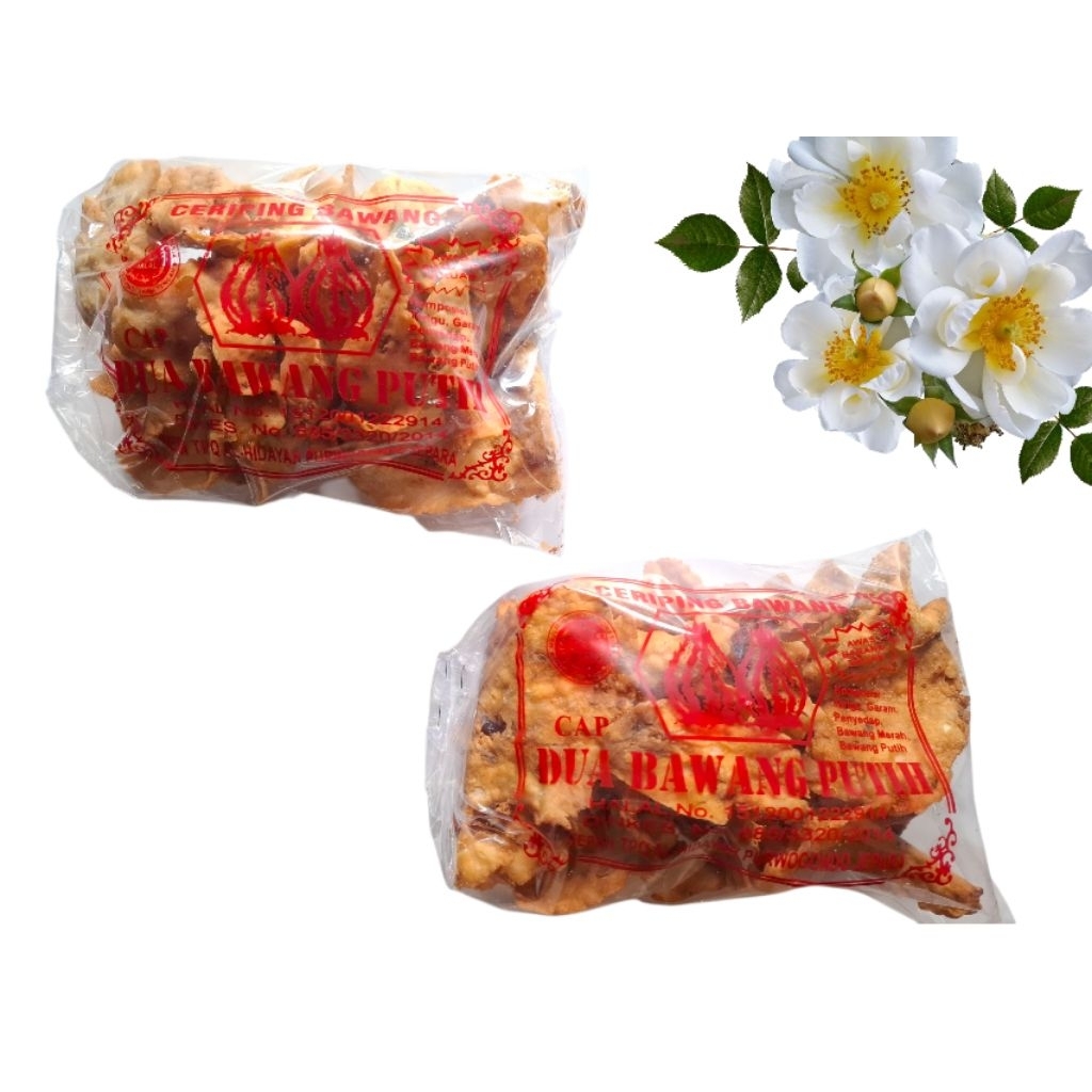 

Krupuk Bawang Cap DUA BAWANG PUTIH Makanan Cemilan Khas Jepara