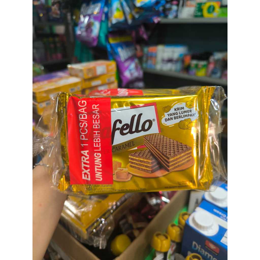 

1 Pak Wafello Wafer Italian Butter Caramel isi 10 Pcs x 38 Gram