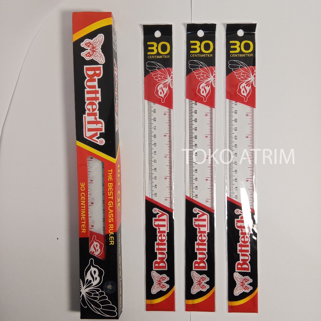 

PENGGARIS BUTTERFLY 30 CM ASLI | 1 LUSIN ISI 12 PCS