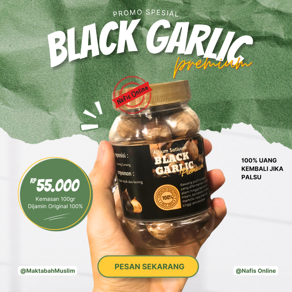 

Mazaya Black Garlic Fermented 100gr| Bawang Hitam Tunggal Premium Kaya Manfaat