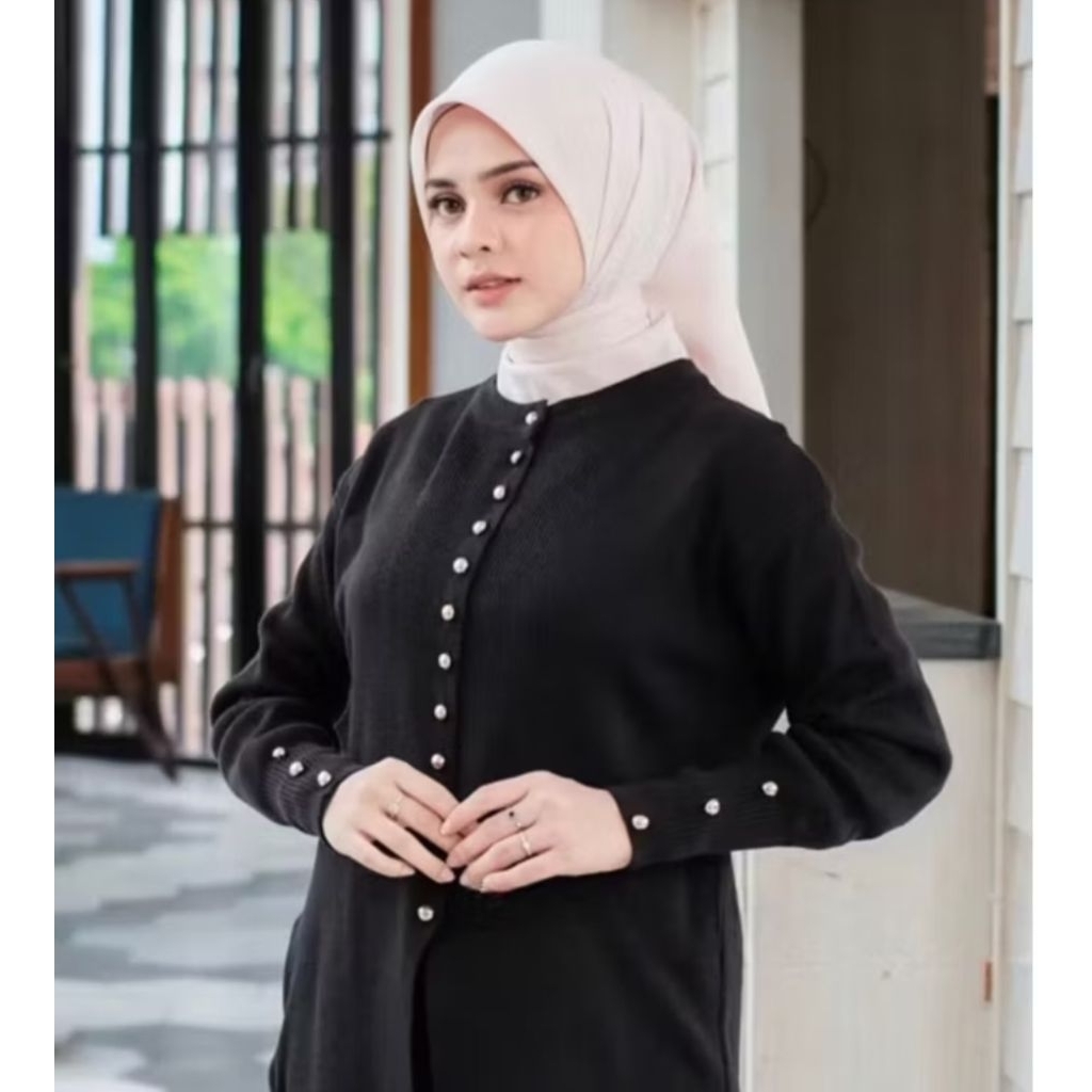 Baju Kanza Cardigan Rajut Atasan Wanita Kancing