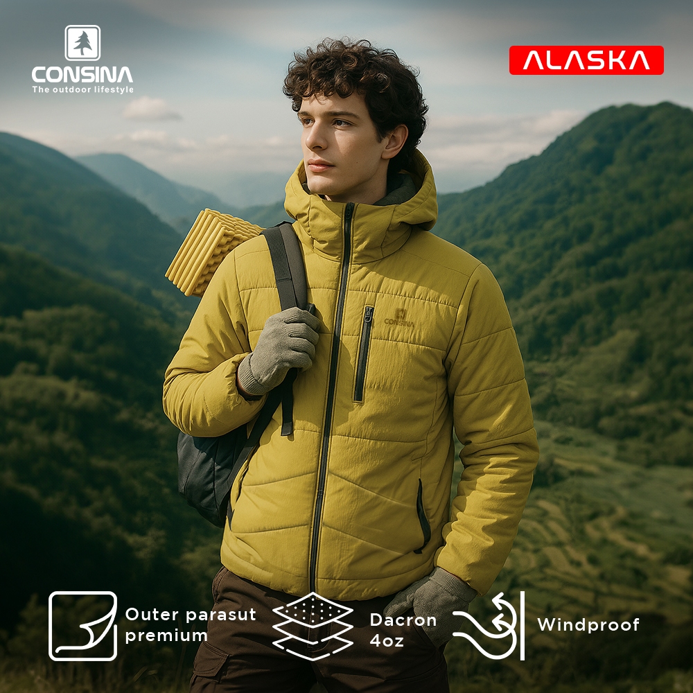 Consina Alaska Jaket Outdoor Urban Travelling Bike Commuting | Premium Parasut Material Ringan