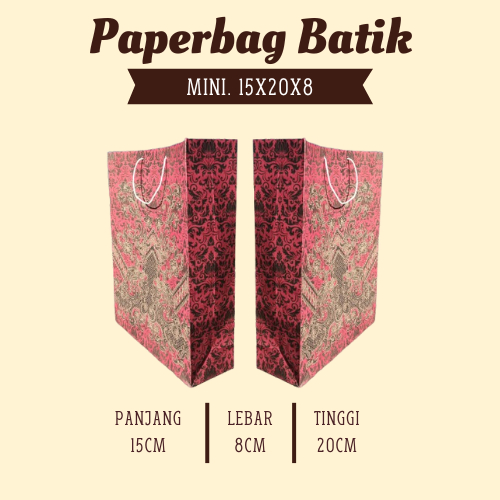 

Tas kertas / Paperbag batik mini (15x20) isi 12pcs