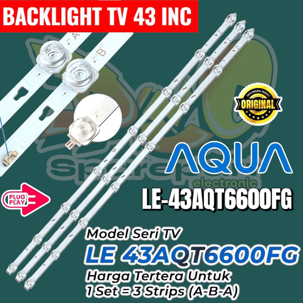 BACKLIGHT TV LED AQUA 43 INC LE43AQT6600 LE 43AQT6600FG