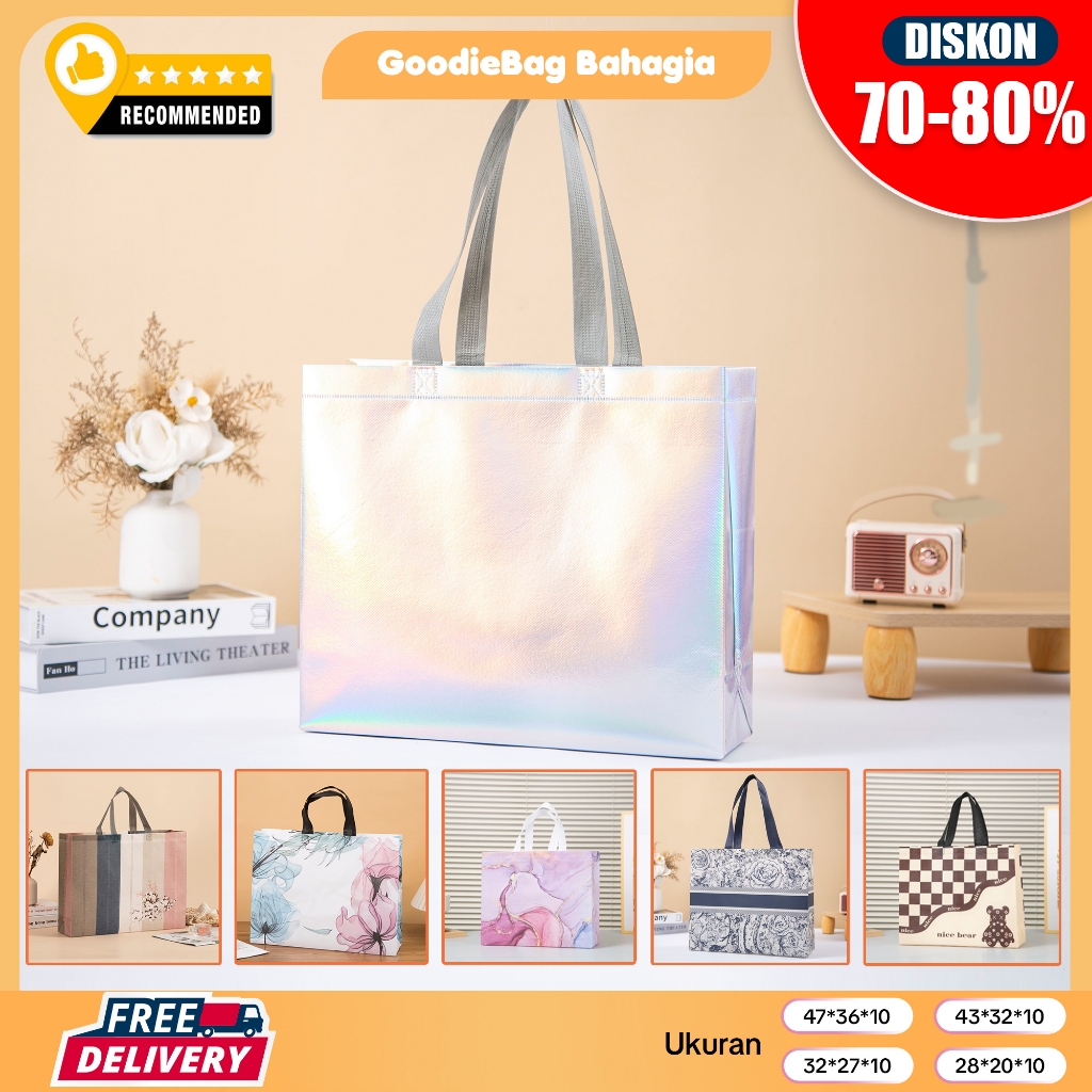 

(1PCS) Tas Belanja - Tas Spunbond - Tas Jinjing - Tas Souvenir - Tas Jinjing Wanita - Tas Lipat - Tas Kado - Kantong Belanja - Souvenir - Kantong - Shopping bag - Spoundbond - Tote Bag - Tas Wanita - Tas Murah - Tas Belanja Murah - Tas Wanita