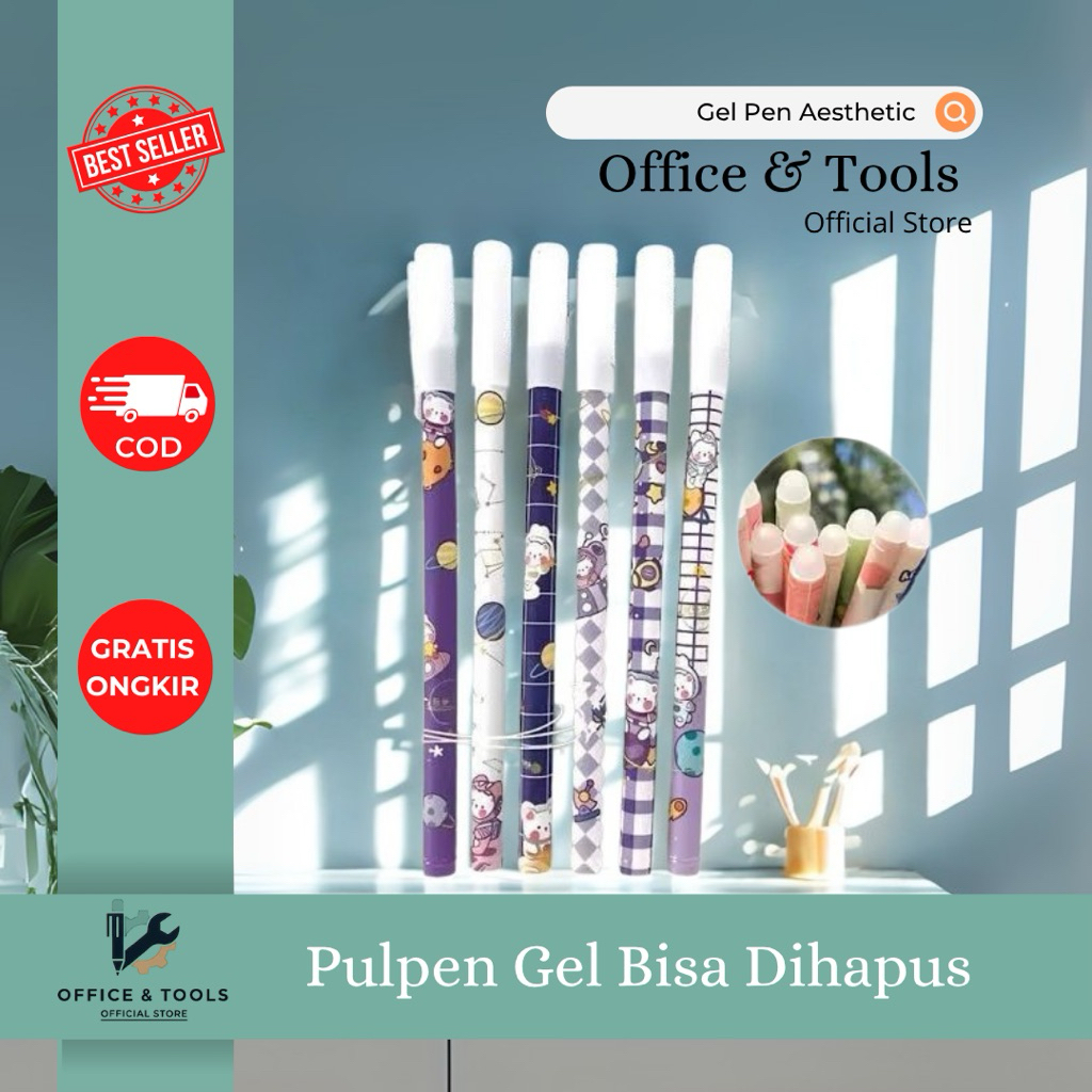

Pulpen Gel Bisa Dihapus Pena Hapus Aesthetic Karakter Lucu Pena Gel Erasable Karakter Office & Tools