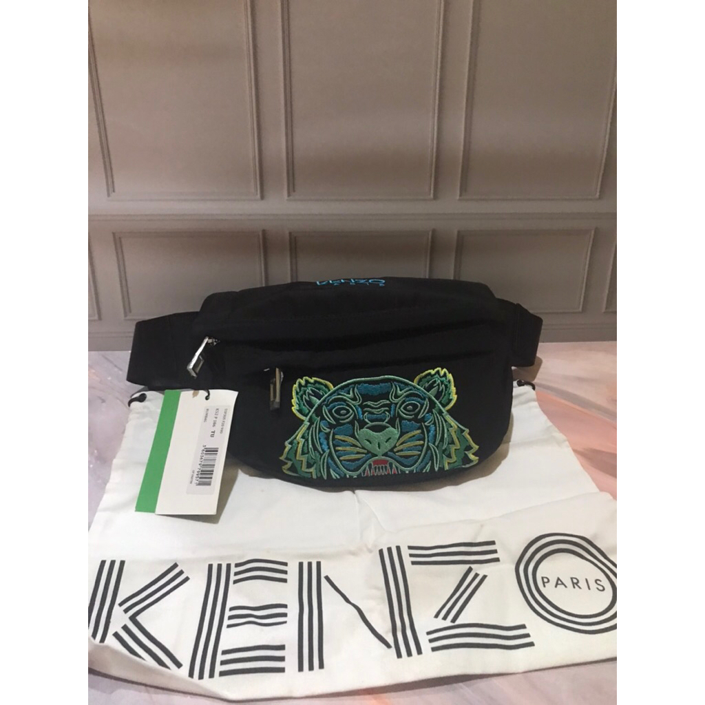 100% Authentic Kenzo Bumbag Waistbag Black Green