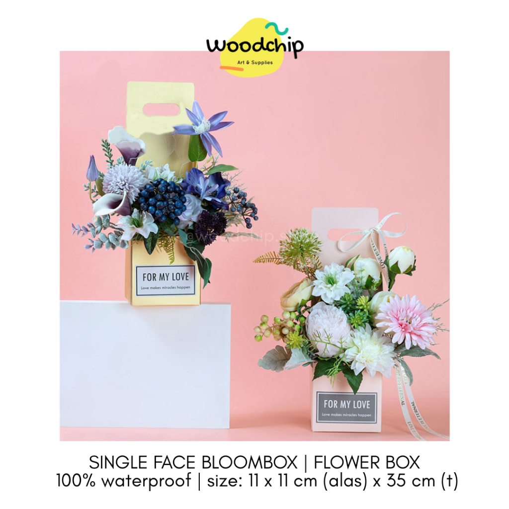 

SINGLE FACE BLOOMBOX | Flower Box Box Bunga Vas Bunga Hampers Foldable handbag Cake box kue Tas kue