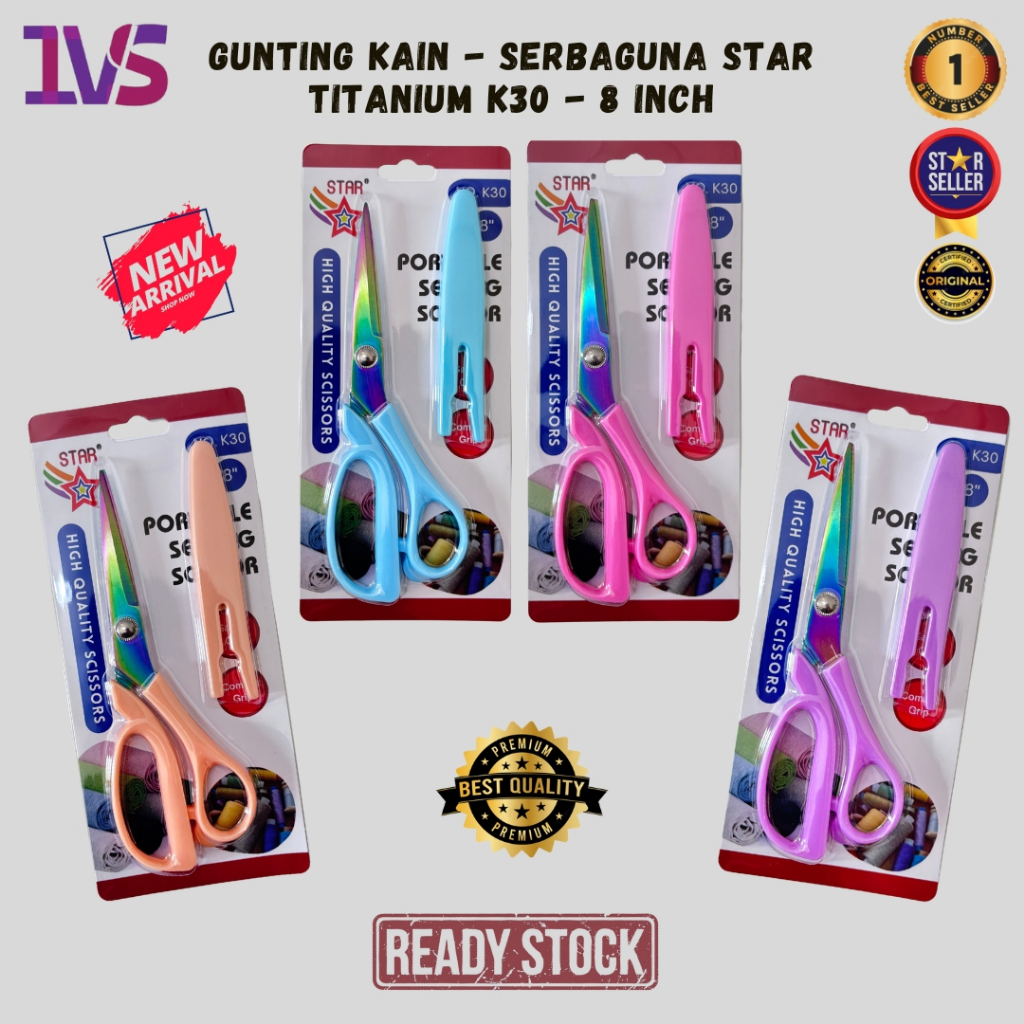 

Gunting Kain Serbaguna STAR Titanium K30 - 8 Inch - Premium Product