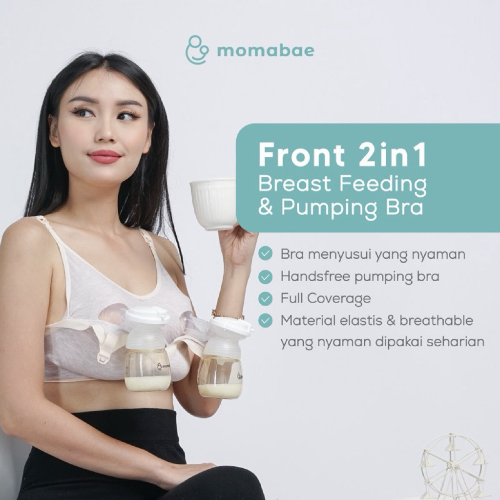 Preloved MOMABAE - Front 2 in 1 Bra Menyusui LYS | Pumping Bra & Nursing Bra & Maternity Bra | Comfo