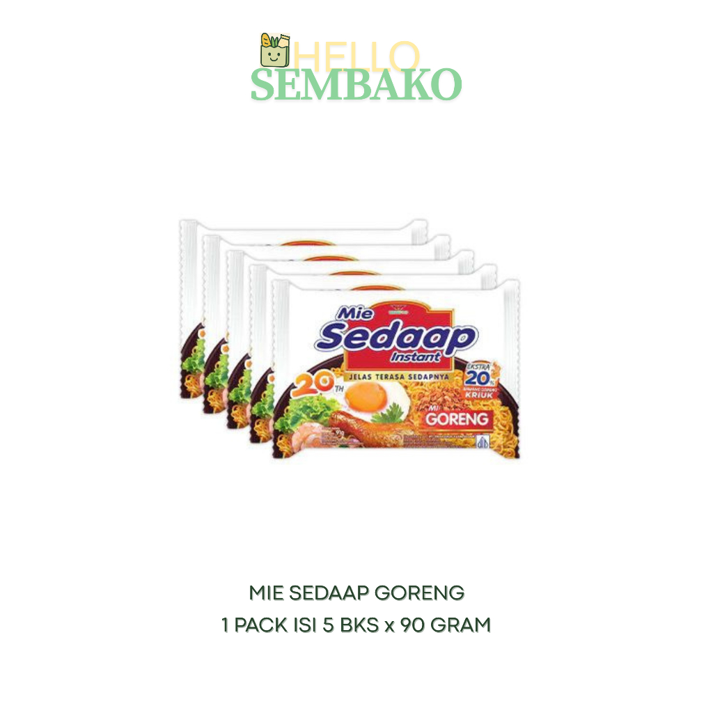 

MIE SEDAAP GORENG ISI 5x90 GRAM