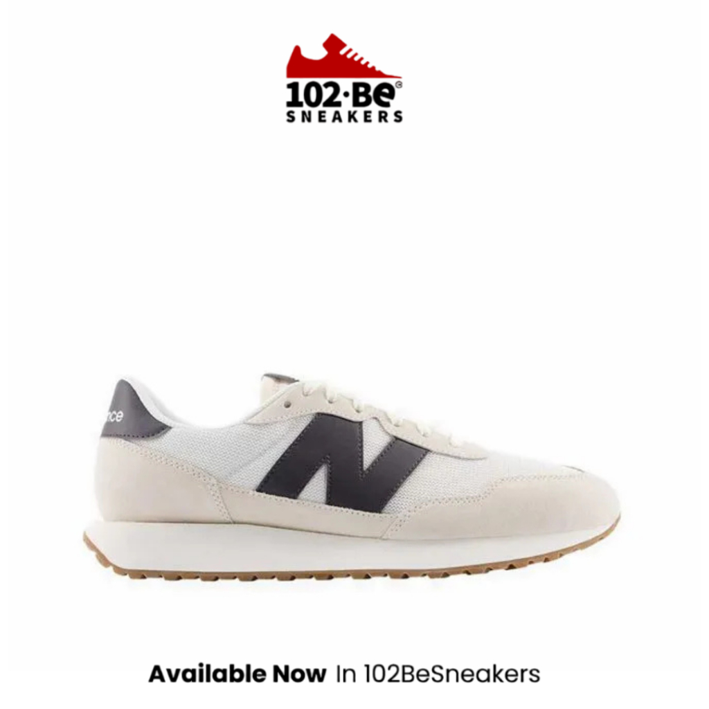 Sepatu NB 237 Men's Sneakers Shoes - White/Black Original