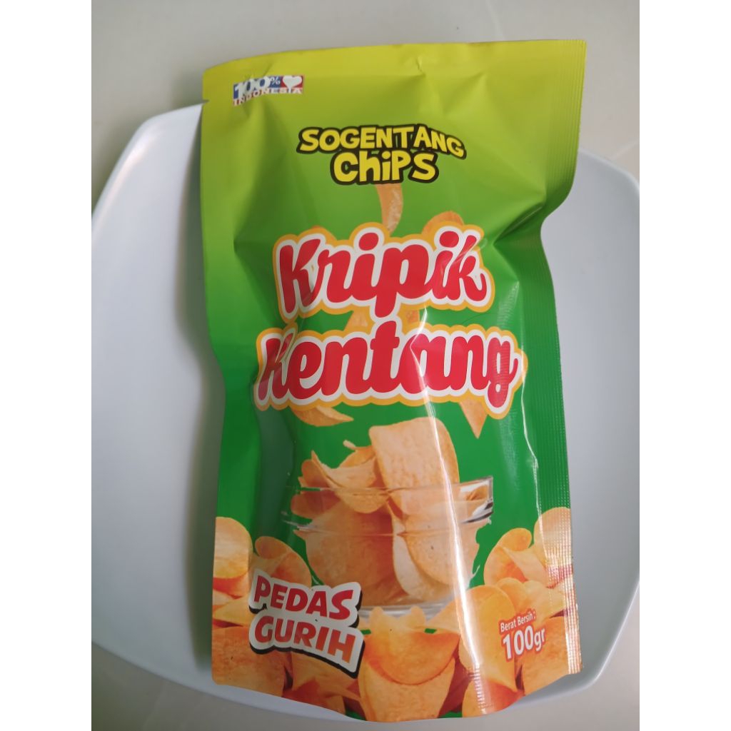 

kripik sogentang pedas gurih 200 gram