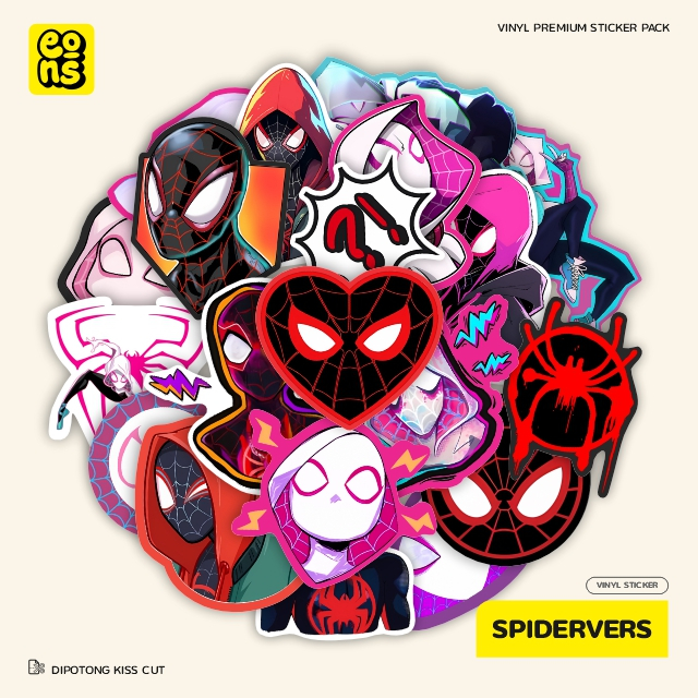 

Sticker Laptop Helm Motor Aesthetic Motif Spidervers Vinyl Waterproof Kiss Cut Laminasi Matte