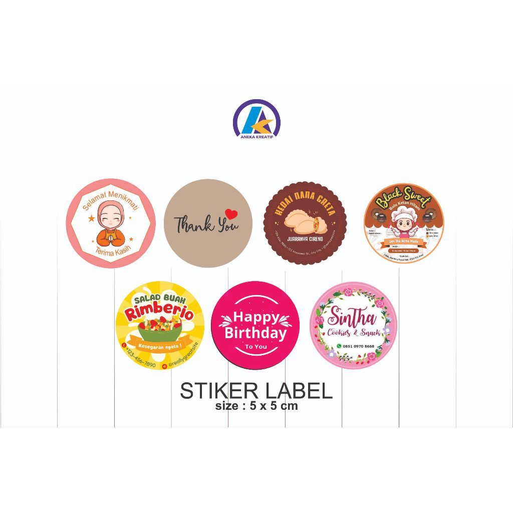 

Stiker Label Custom Anti Air Produk Makanan Minuman Toples Sticker / Sticker Toples