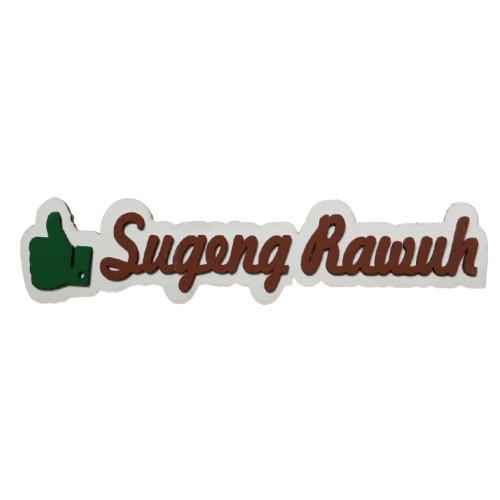 Hiasan dinding PAPAN SUGENG RAWUH Sign kayu - Pajangan walldecor tulisan timbul Laser Cutting