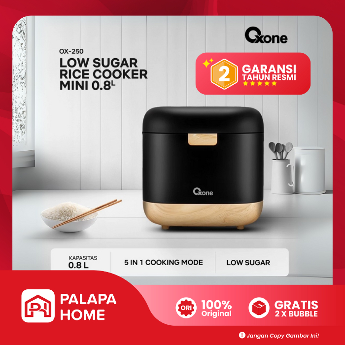 Oxone Mini Rice Cooker Low Carbo Less Sugar OX-250 | Penanak Nasi Rendah Gula 0,8 Liter Kecil