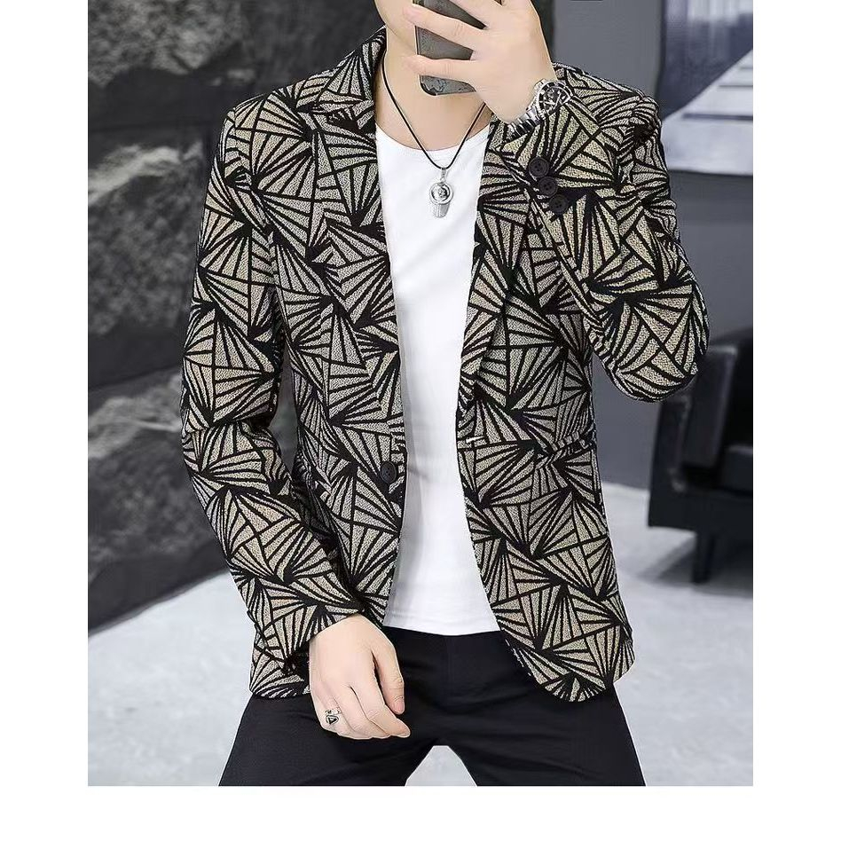 Jas Kotak Kotak Pria Berkualitas Setelan Jas Bisnis Teratas