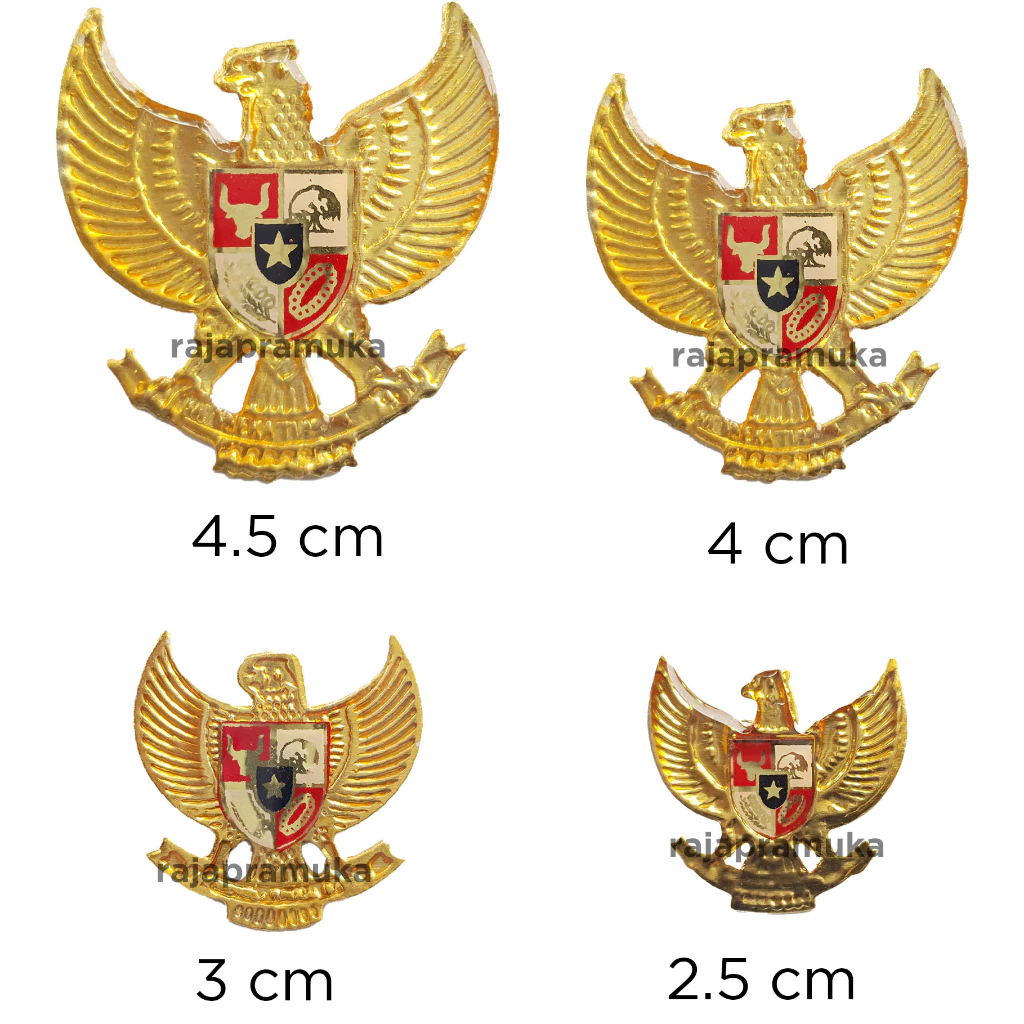 Pin Garuda  2,5cm 3cm 3,5cm 4cm 5cm Pin Paskibra Paskibraka Garuda Kuningan Besar Kecil Pin Garuda