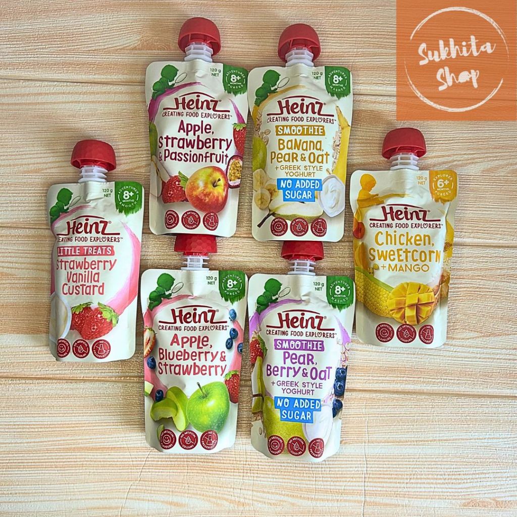 HEINZ MPASI 8+ months 120g Food Pouch | Baby Food | Makanan Bayi Travel ORIGINAL Australia