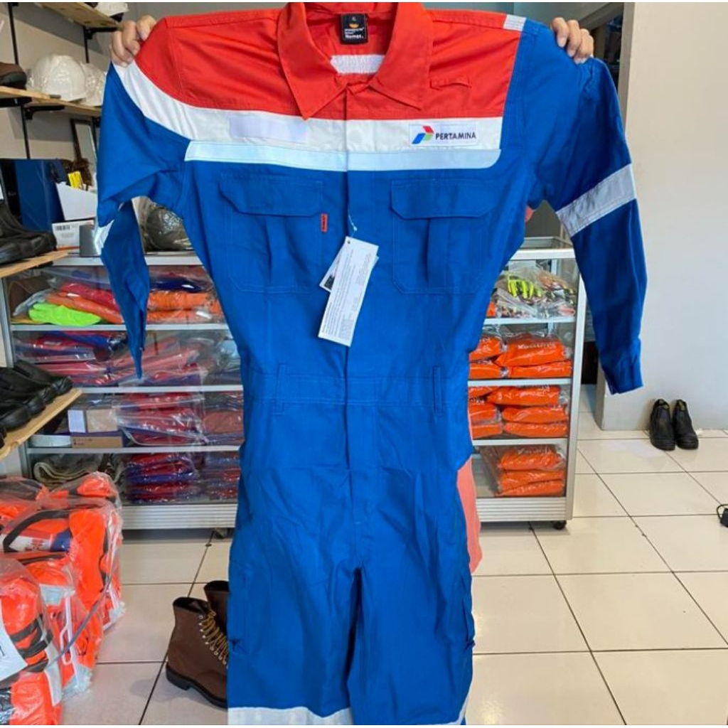 Wearpack Pertamina Nomex Original dupont Atau Coverall Nomex Pertamina Dupont - S
