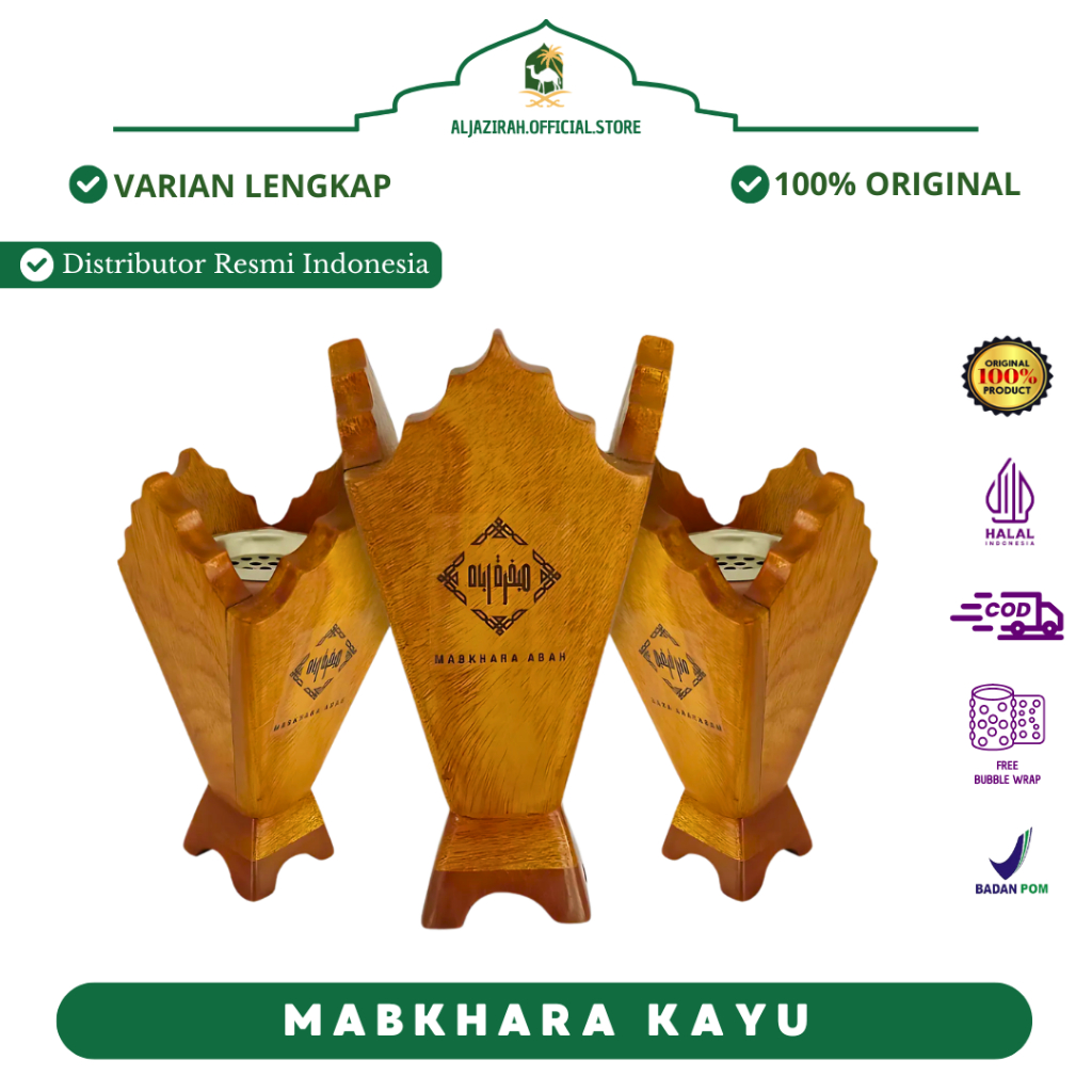 Mabkhara Kayu Arab Set Tempat Bakar Dupa Mabkharah Bukhur Arab Antik