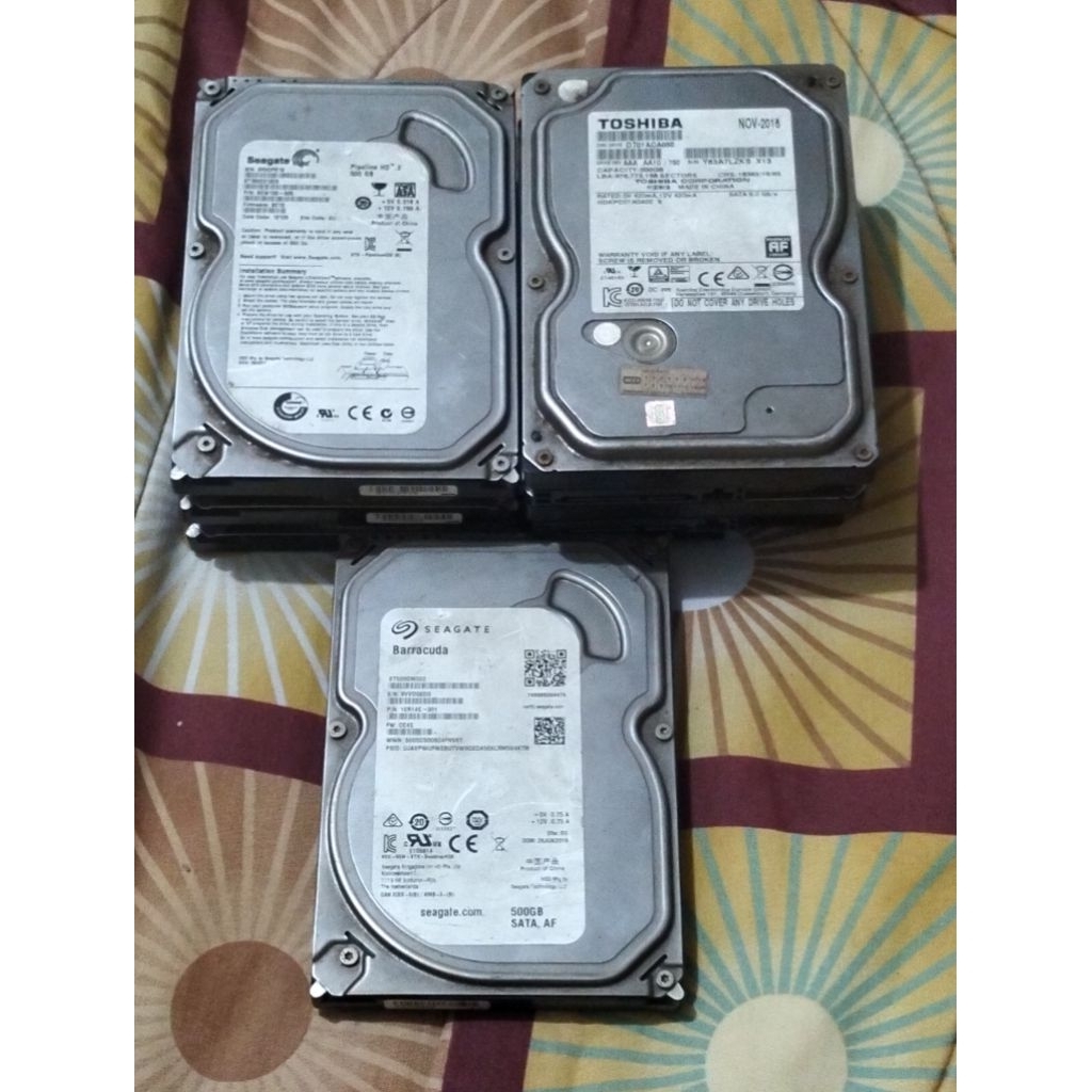 HARDISK 3,5" SEAGATE/TOSHIBA500GB SECOND