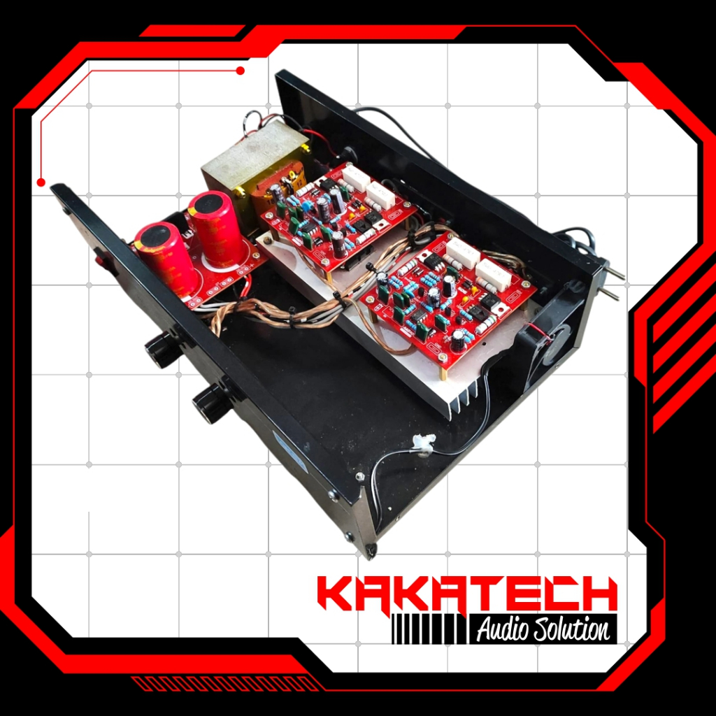 Power Amplifier Rakitan dengan Travo 5A 2 Chanel Siap Pakai
