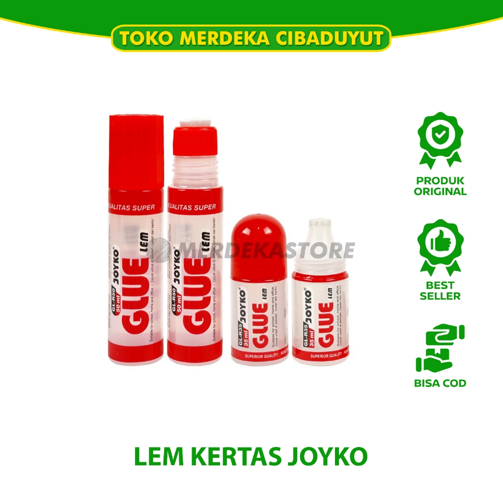 

Lem Kertas Cair / Paper Glue GL-R35 35 ml | Lem Glue Stik batangan 8g | JOYKO (Per PCS)