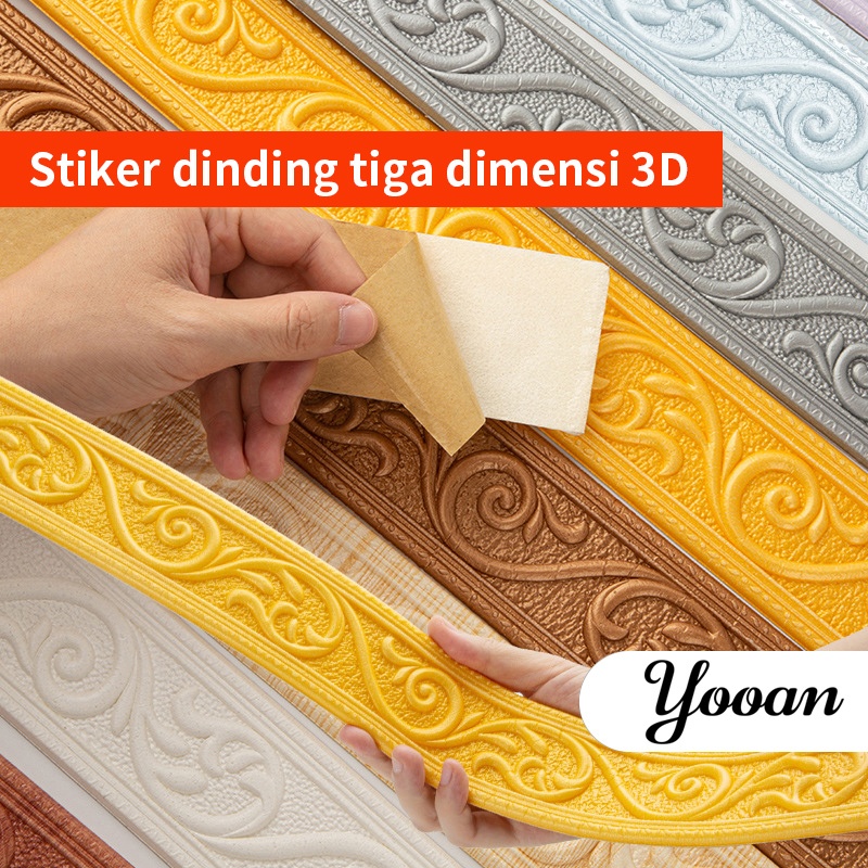 List dinding 3D Wall Border List Wallborder Foam 3D Wallpaper List Foam Stiker Dinding （115cm*5cm）