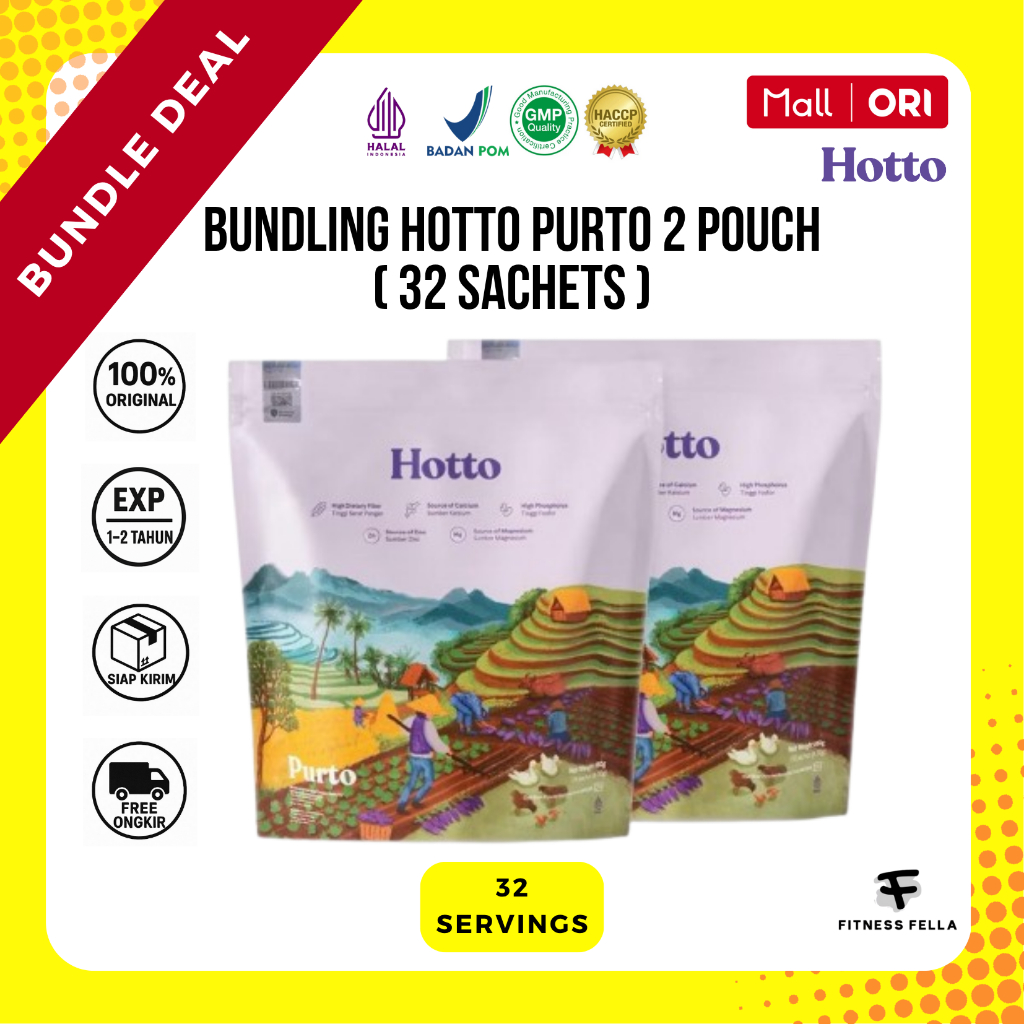 

Hotto 2 Pouch Hotto Purto (32 Sachets) - Bundling 2 Pouch Hotto Purto