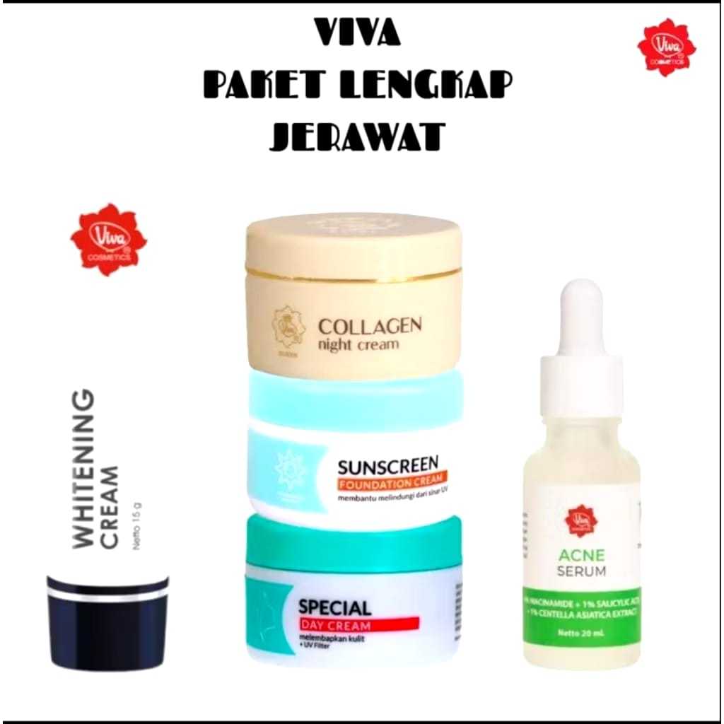 PAKET WAJAH VIVA ISI 5 - VIVA PAKET ANTI FLEK - VIVA SKINCARE PAKET PERAWATAN WAJAH