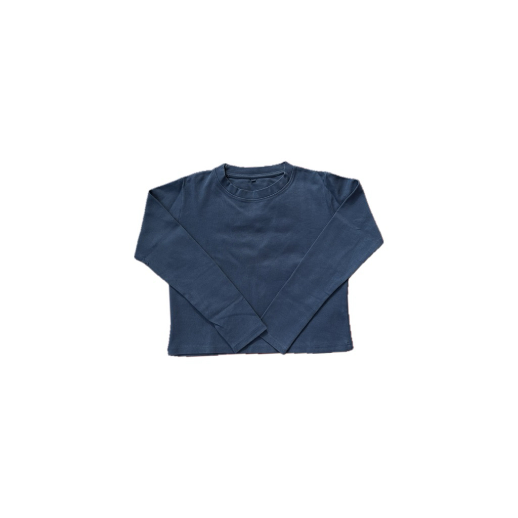 Kaos Crop Wanita Denim