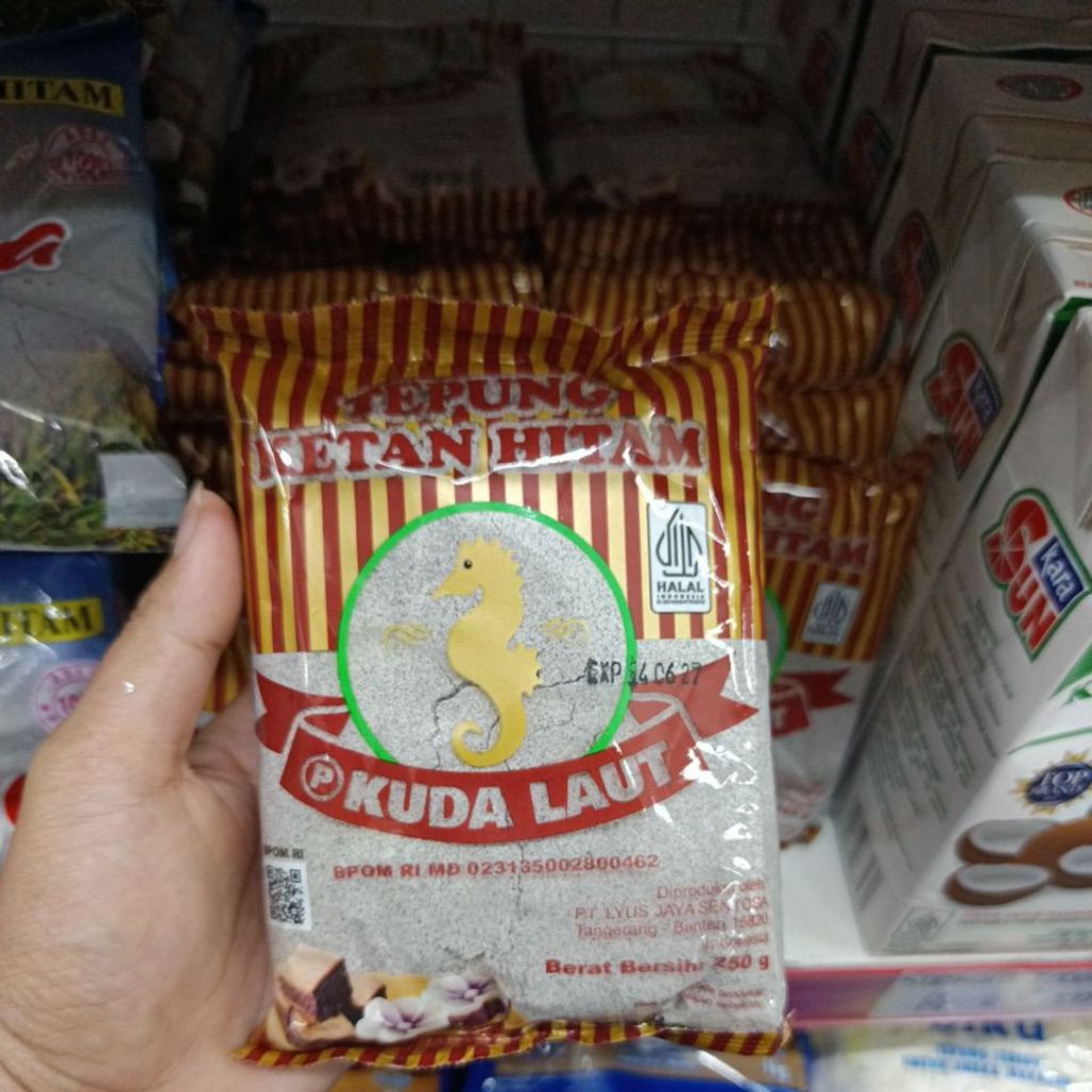 

Tepung ketan hitam kuda laut 250gr