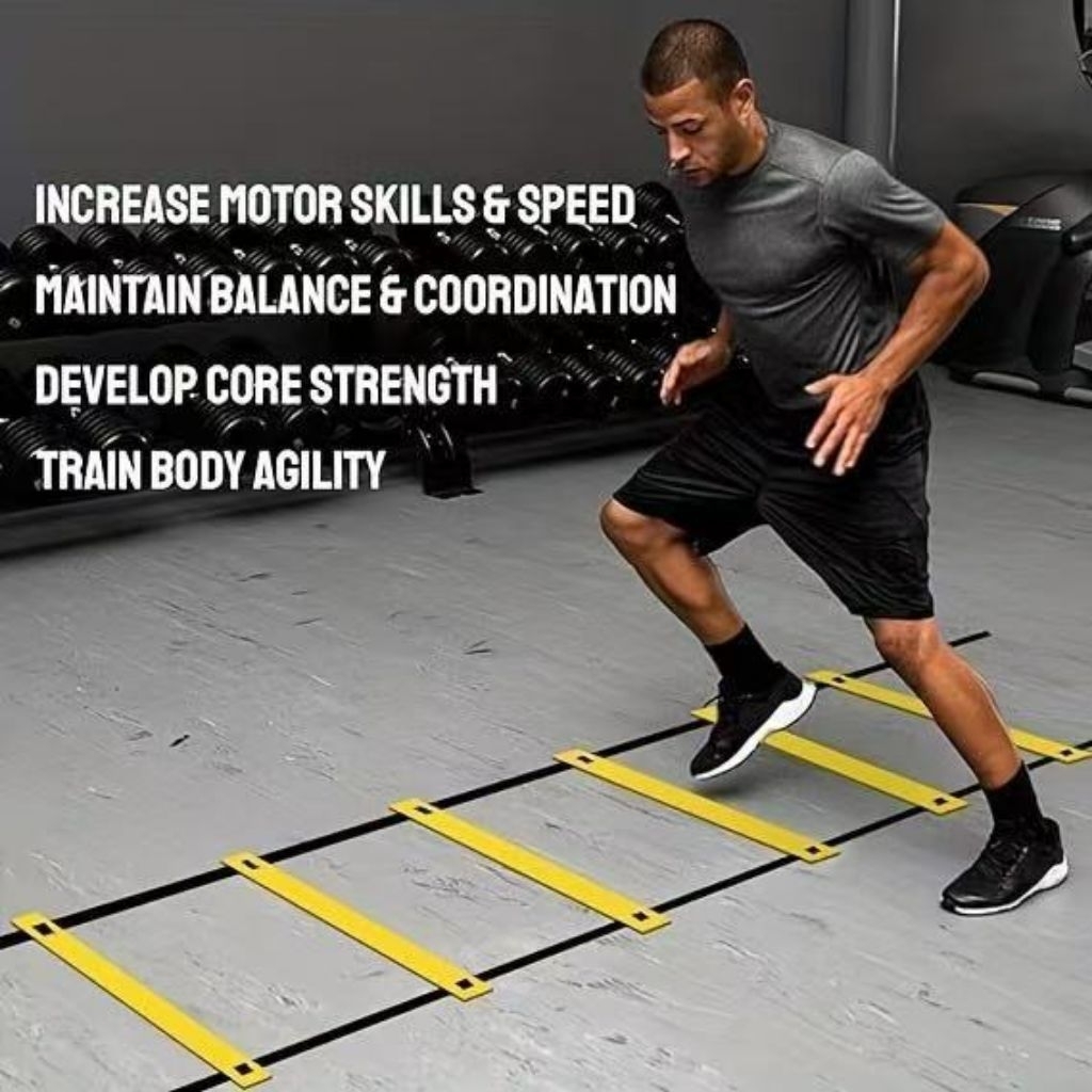 PROMO TERBARU 4 METER 8 BILAH Agility Ladder Training Olahraga, Agility Ladder Latihan Ketangkasan
