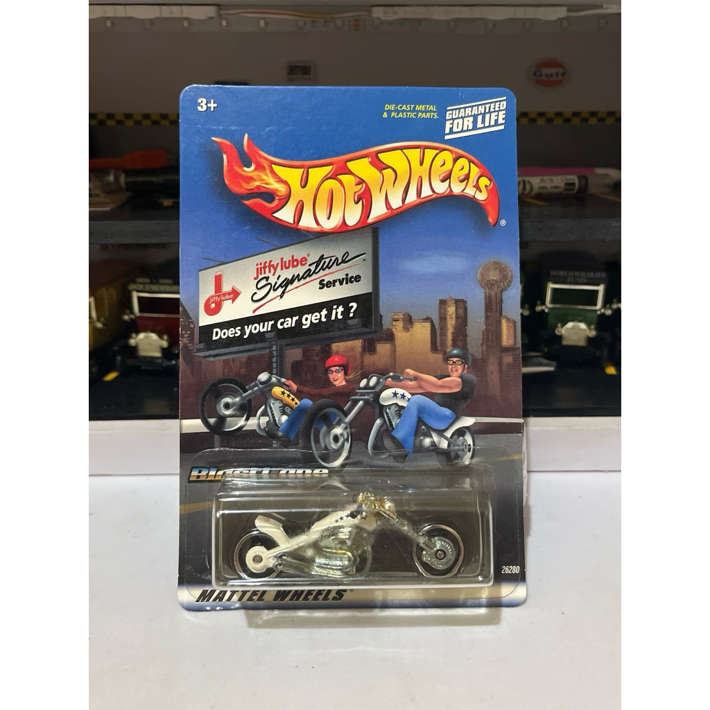 Hot Wheels Blast Lane Motor Harley Putih