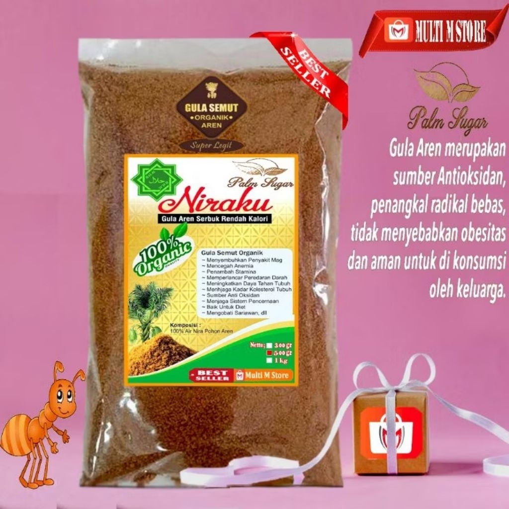 500 Gram  Gula Aren Semut  Super | Rendah Glikemik | Anti Diabetes