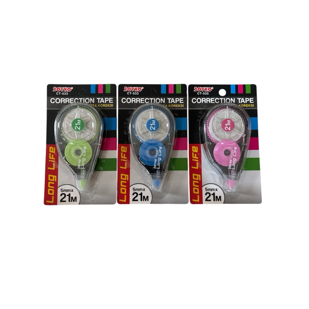 

JOYKO CT-533 CORRECTION TAPE 5MM x 21M / PITA KOREKSI JOYKO