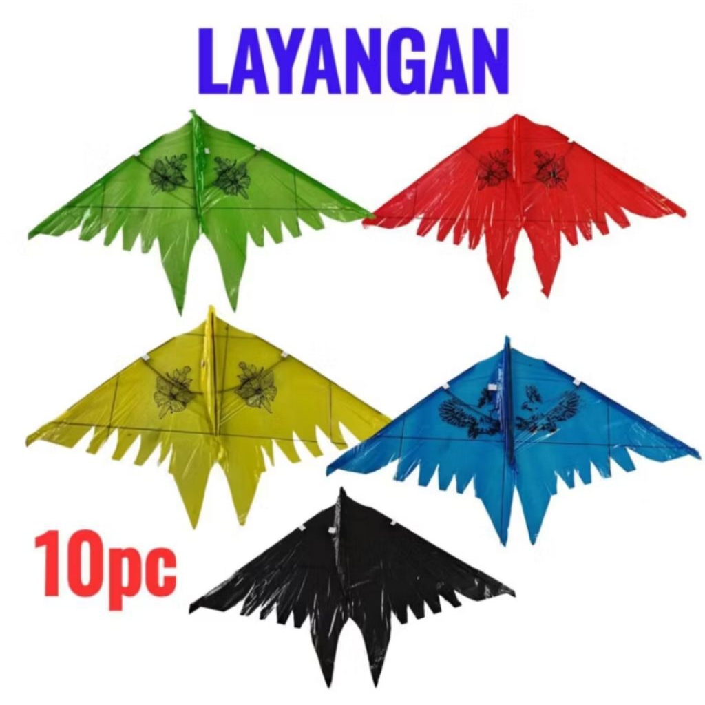 TERMURAH 10PCS Layangan kelelawar plastik inul / layangan lowo