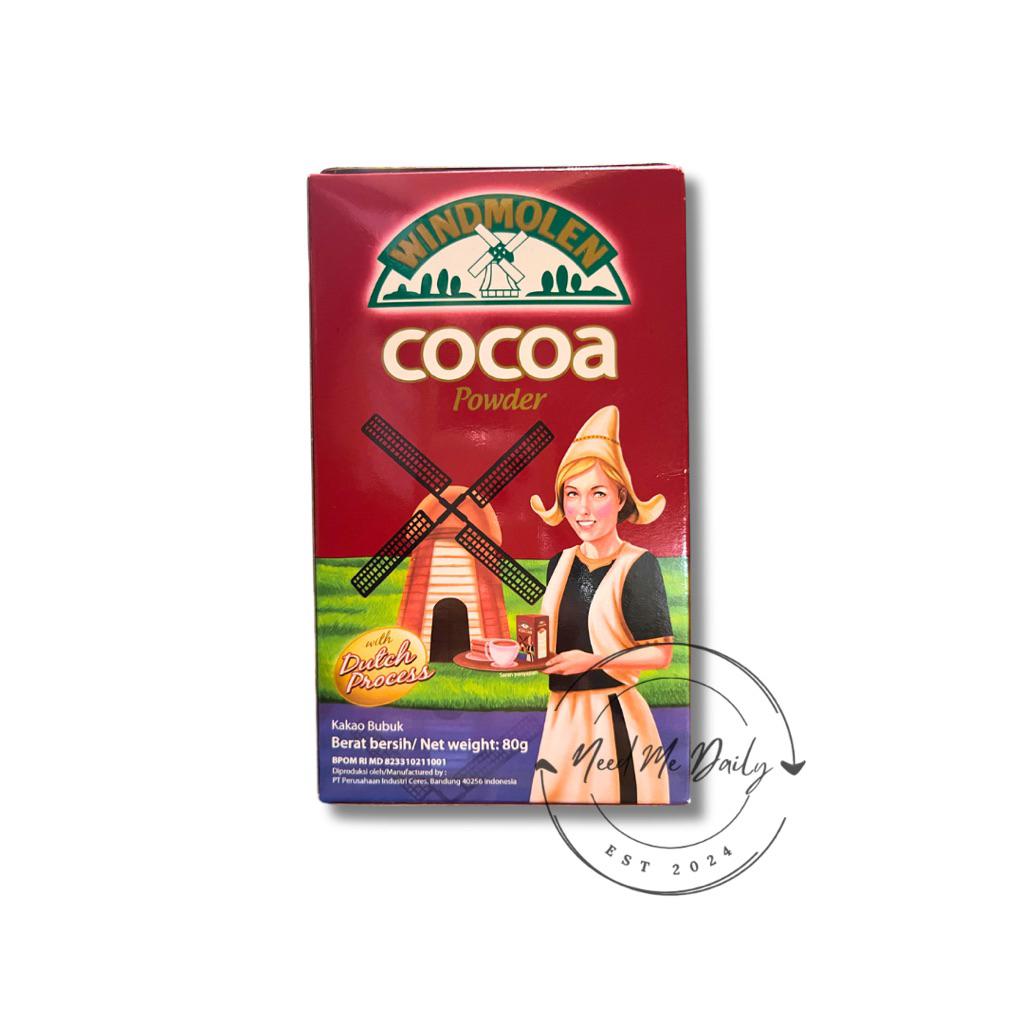 

Cocoa Powder WindMolen 80gr | Windmolen Cocoa Powder| Bubuk Coklat