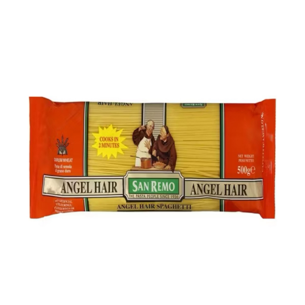 

San Remo Angel Hair Pasta 500 g – Spaghetti Super Tipis Matang Hanya 2 Menit