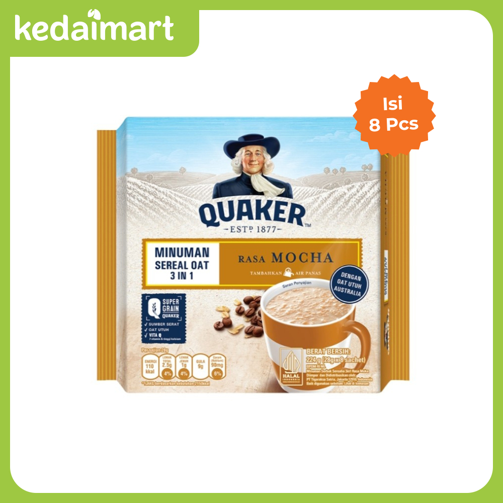 

Quaker Minuman Sereal Rasa Mocha Bag Isi 8 X 28 Gram