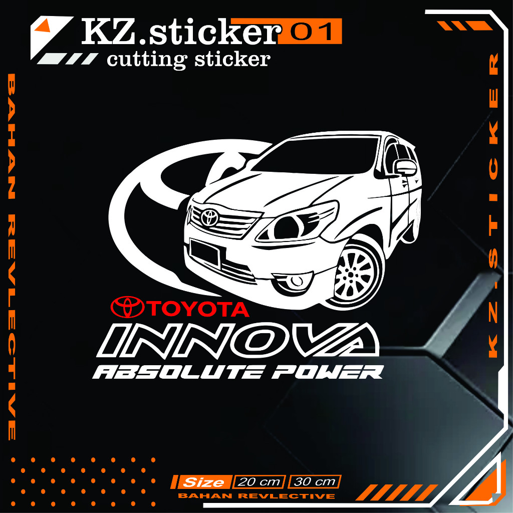 stiker cutting toyota inova agya vios rush fortuner yaris avanza dll logo club inuversal terbaru sti